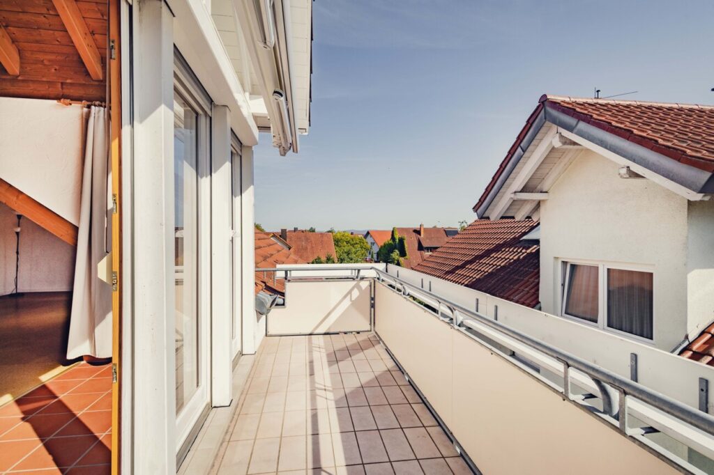 Balkon mit Markise